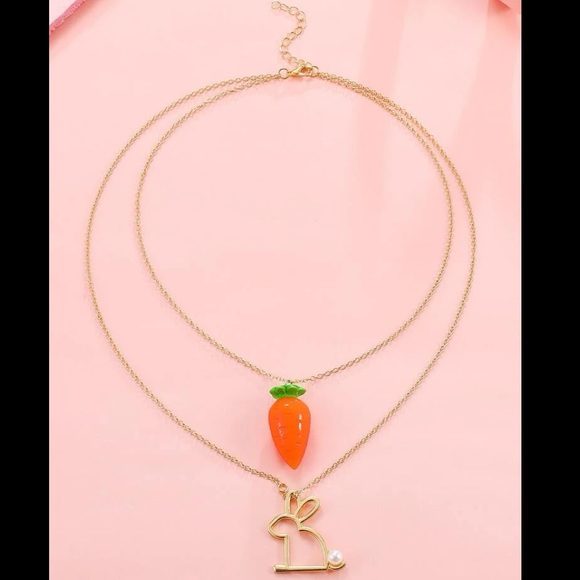 Bunny and Carrot Layered Necklace - Picture 5 of 8